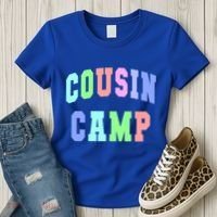 College Cousin Camp Aunt Team Family Vibes Best Ever Gift Women's T-Shirt thumb 3