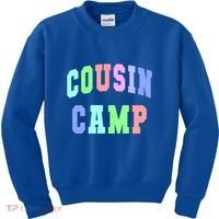 College Cousin Camp Aunt Team Family Vibes Best Ever Gift Kids Sweatshirt thumb 0