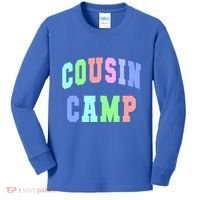 College Cousin Camp Aunt Team Family Vibes Best Ever Gift Kids Long Sleeve Shirt thumb 0