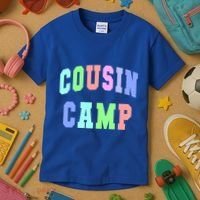 College Cousin Camp Aunt Team Family Vibes Best Ever Gift Kids T-Shirt thumb 3