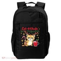 Cat-titude Christmas Cat Grumpy Cattitude Meme Backpack thumb 0