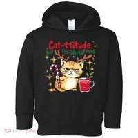 Cat-titude Christmas Cat Grumpy Cattitude Meme Toddler Hoodie thumb 0