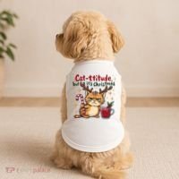 Cat-titude Christmas Cat Grumpy Cattitude Meme Doggie Tank thumb 2