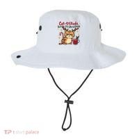 Cat-titude Christmas Cat Grumpy Cattitude Meme Bucket Hat thumb 0