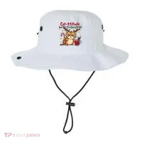 Cat-titude Christmas Cat Grumpy Cattitude Meme Bucket Hat thumb 0