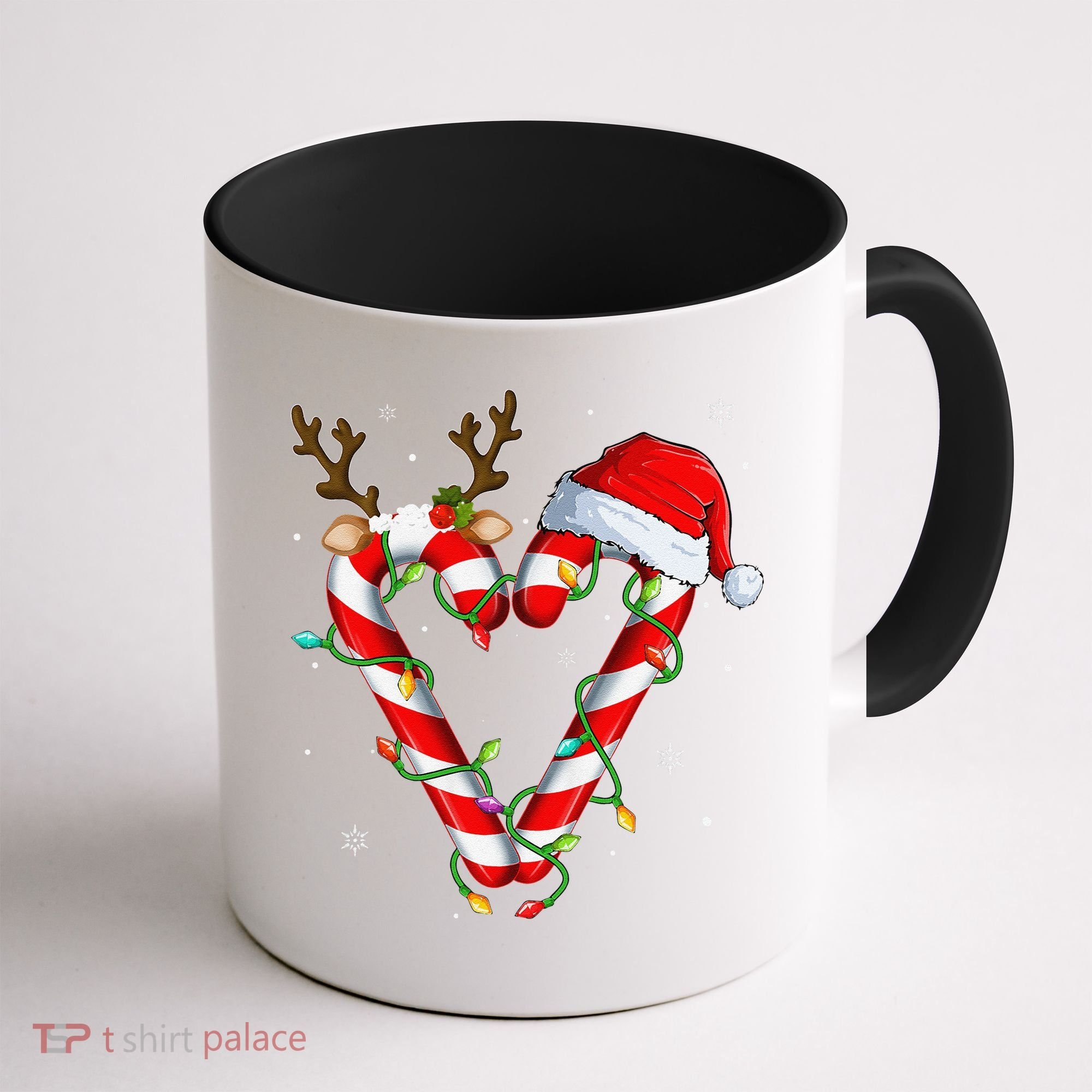 Candy Cane Crew Santa Christmas Lights Xmas Gift Coffee Mug