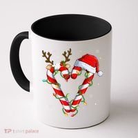 Candy Cane Crew Santa Christmas Lights Xmas Gift Coffee Mug thumb 0
