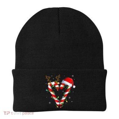 Candy Cane Crew Santa Christmas Lights Xmas Gift Beanie