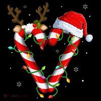 Candy Cane Crew Santa Christmas Lights Xmas Gift Women's Hoodie thumb 2