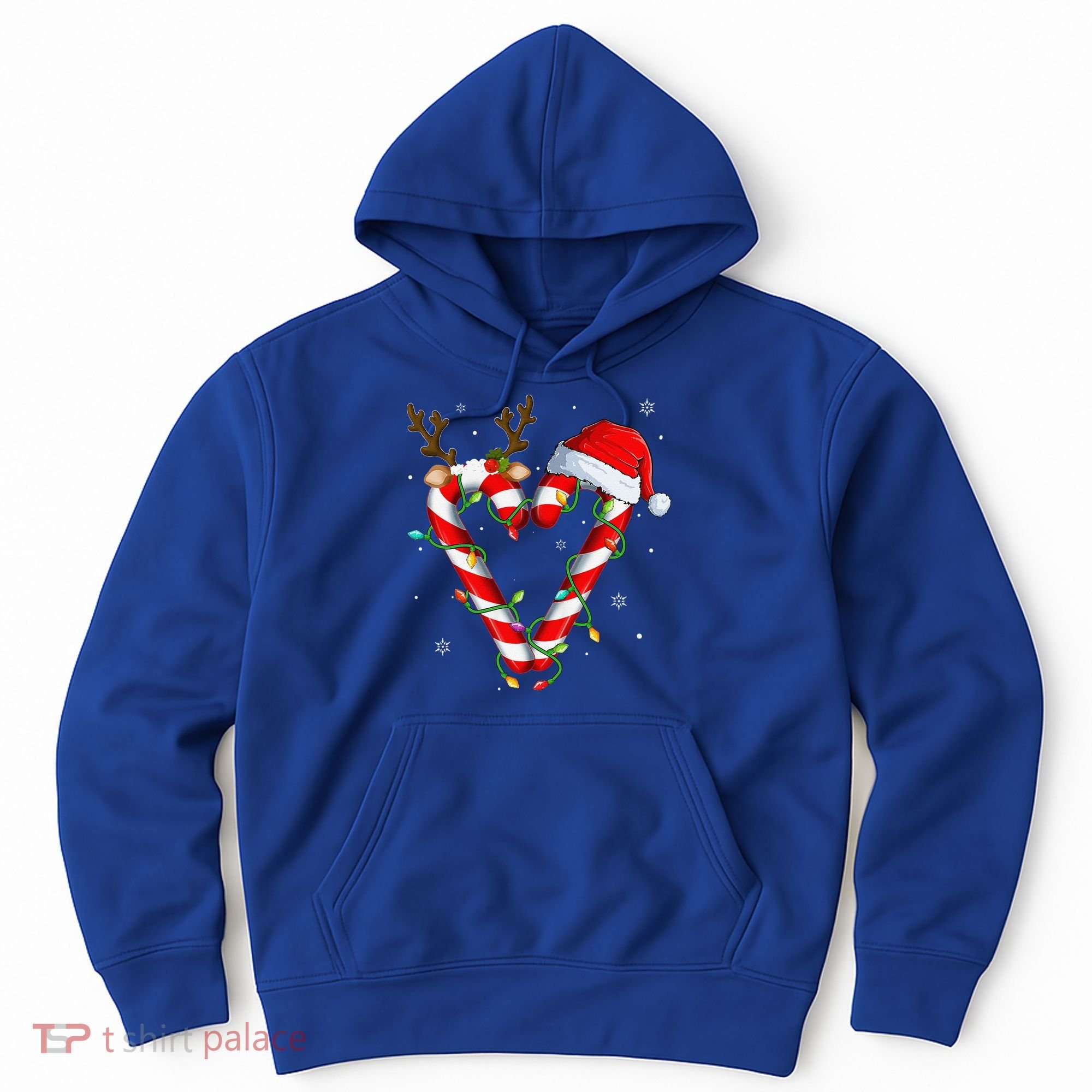 Candy Cane Crew Santa Christmas Lights Xmas Gift Hoodie