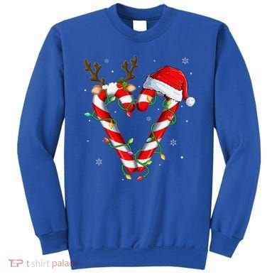 Candy Cane Crew Santa Christmas Lights Xmas Gift Sweatshirt