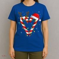 Candy Cane Crew Santa Christmas Lights Xmas Gift T-Shirt thumb 4