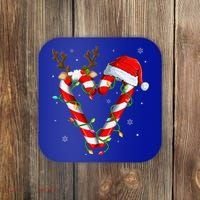 Candy Cane Crew Santa Christmas Lights Xmas Gift Coaster thumb 0