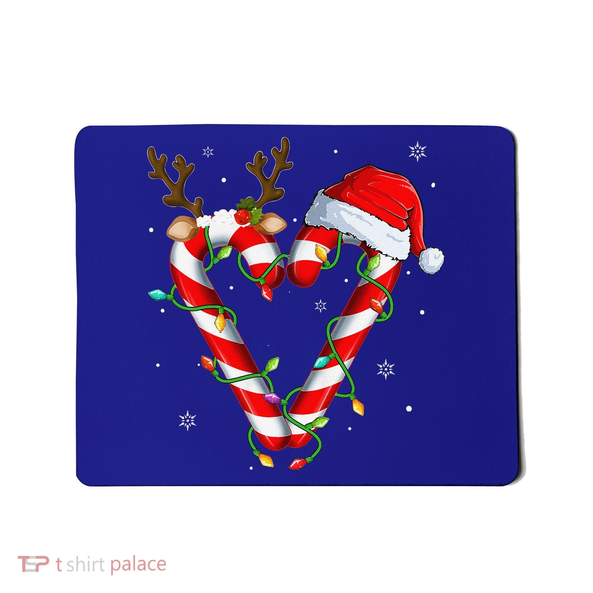 Candy Cane Crew Santa Christmas Lights Xmas Gift Mousepad