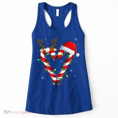 Candy Cane Crew Santa Christmas Lights Xmas Gift Women's Tank Top