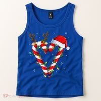 Candy Cane Crew Santa Christmas Lights Xmas Gift Tank Top thumb 2