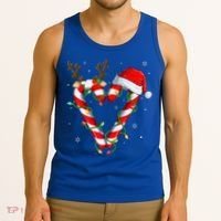 Candy Cane Crew Santa Christmas Lights Xmas Gift Tank Top thumb 3