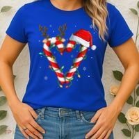 Candy Cane Crew Santa Christmas Lights Xmas Gift Women's T-Shirt thumb 2