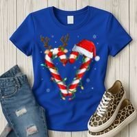Candy Cane Crew Santa Christmas Lights Xmas Gift Women's T-Shirt thumb 3