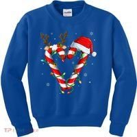 Candy Cane Crew Santa Christmas Lights Xmas Gift Kids Sweatshirt thumb 0