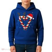 Candy Cane Crew Santa Christmas Lights Xmas Gift Kids Hoodie thumb 4