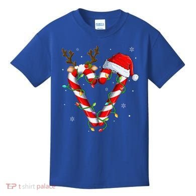 Candy Cane Crew Santa Christmas Lights Xmas Gift Kids T-Shirt