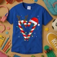 Candy Cane Crew Santa Christmas Lights Xmas Gift Kids T-Shirt thumb 3