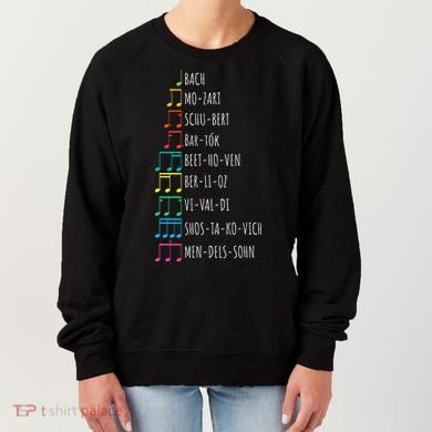 Classic Composers Classical Music Musical Notes Women's Sweatshirt