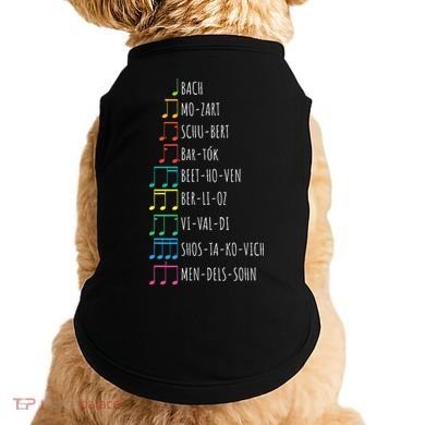 Classic Composers Classical Music Musical Notes Doggie Tank