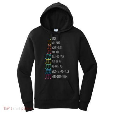 Classic Composers Classical Music Musical Notes Women's Hoodie