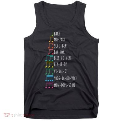 Classic Composers Classical Music Musical Notes Tank Top