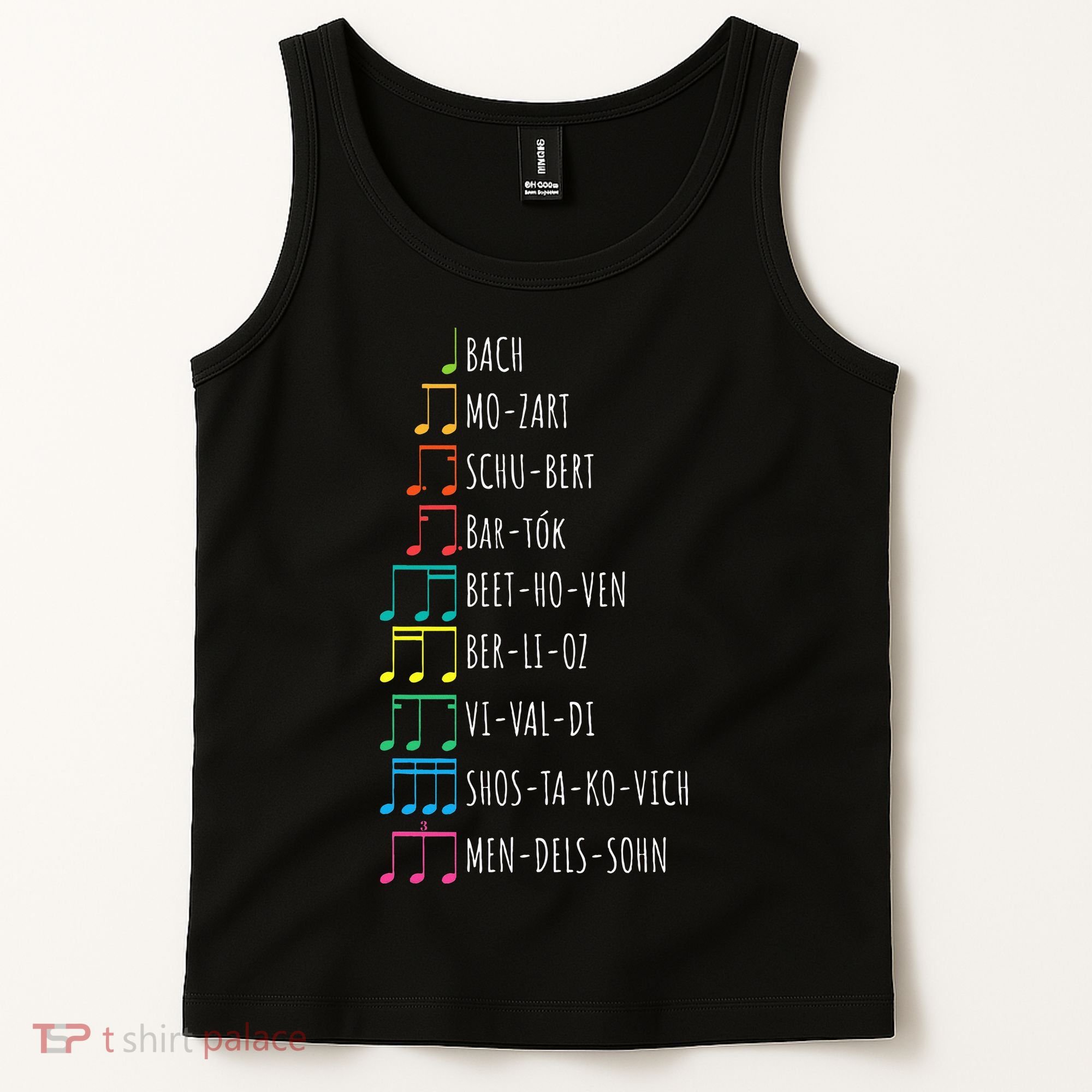 Classic Composers Classical Music Musical Notes Tank Top
