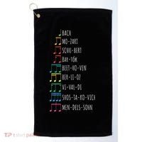 Classic Composers Classical Music Musical Notes Golf Towel thumb 0