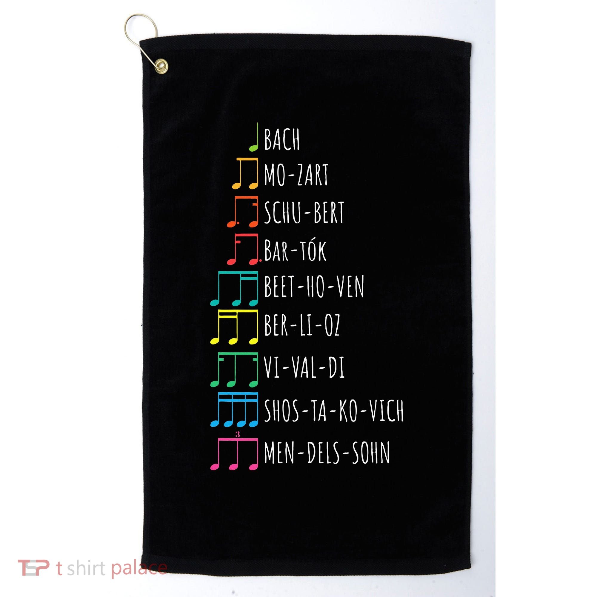 Classic Composers Classical Music Musical Notes Golf Towel