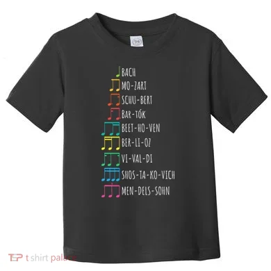 Classic Composers Classical Music Musical Notes Toddler T-Shirt