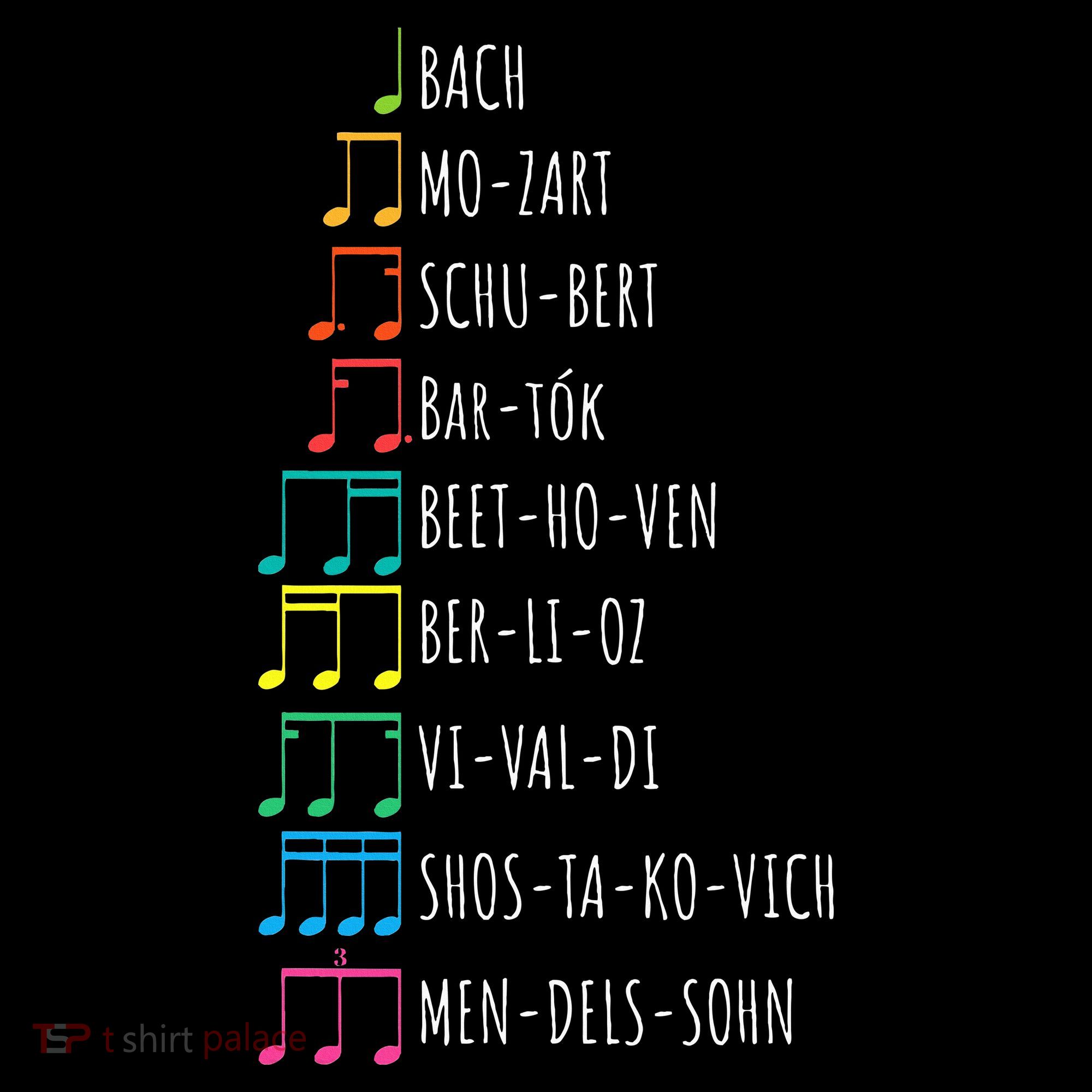 Classic Composers Classical Music Musical Notes Toddler T-Shirt