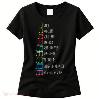 Classic Composers Classical Music Musical Notes Women's T-Shirt
