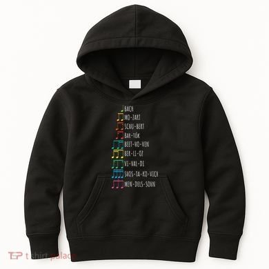 Classic Composers Classical Music Musical Notes Kids Hoodie