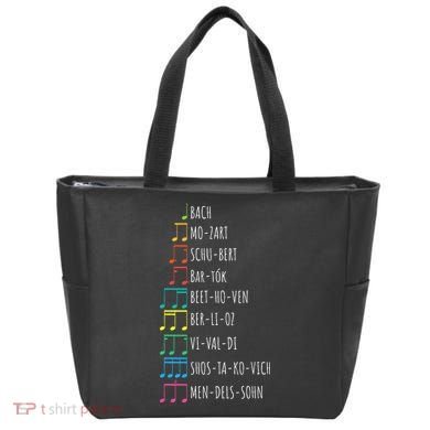 Classic Composers Classical Music Musical Notes Tote Bag