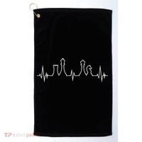 Chess, Chess Club, Chess Heartbeat Golf Towel thumb 0