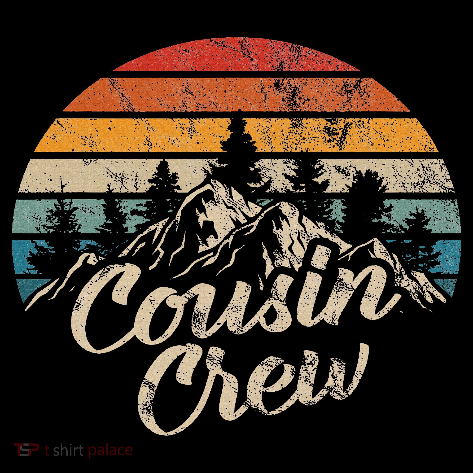 Cousin Crew Camping Outdoor Sunset Summer Camp Sweatshirt