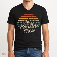 Cousin Crew Camping Outdoor Sunset Summer Camp V-Neck T-Shirt thumb 2
