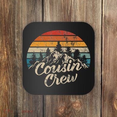 Cousin Crew Camping Outdoor Sunset Summer Camp Coaster