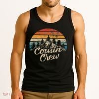 Cousin Crew Camping Outdoor Sunset Summer Camp Tank Top thumb 3