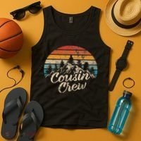 Cousin Crew Camping Outdoor Sunset Summer Camp Tank Top thumb 4