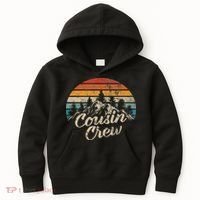 Cousin Crew Camping Outdoor Sunset Summer Camp Kids Hoodie thumb 0
