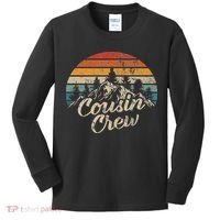 Cousin Crew Camping Outdoor Sunset Summer Camp Kids Long Sleeve Shirt thumb 0