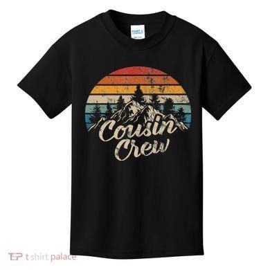 Cousin Crew Camping Outdoor Sunset Summer Camp Kids T-Shirt