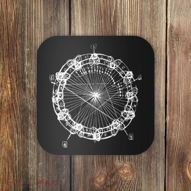 Coltrane Chord Changes Mandala Jazz Musician Coaster