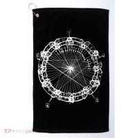Coltrane Chord Changes Mandala Jazz Musician Golf Towel thumb 0